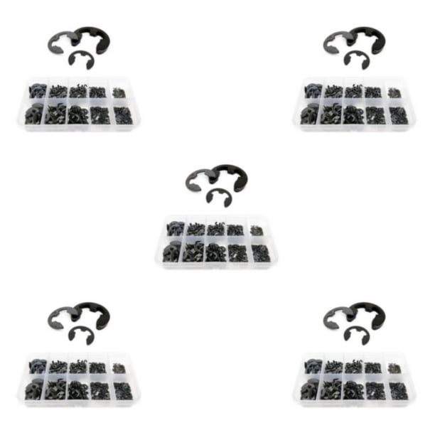 Speravity Arandela de fácil instalación de 580 piezas - Solución rápida y fácil para cualquier aplicación Anillo de retención negro Type2 NO2