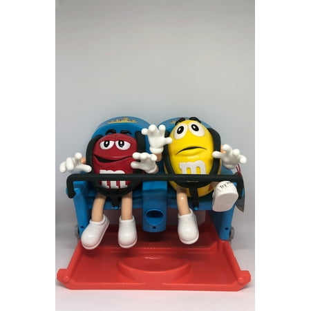 M&M's World Roller Coaster Candy Dispenser Red Yellow New with (Best Roller Coasters In The World Videos)