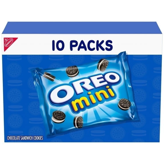OREO Mini Chocolate Sandwich Cookies, 10 Snack Packs