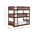 thumbnail image 4 of Lexicon Rowe Transitional Wood Triple Bunk Bed in Dark Cherry, 4 of 4