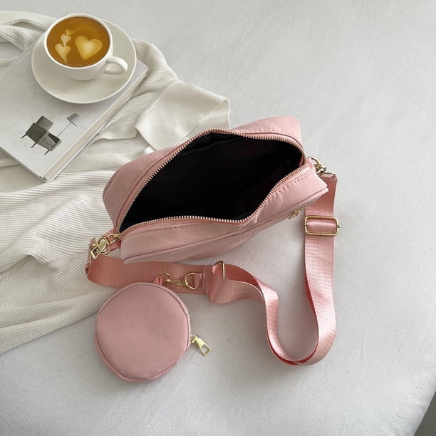 Bolsos Cruzados Para Niñas Love Heart Shaped Messenger Bag Tela Satchel Bolsas Bolsos pequeños (Rosa) Ndcxsfigh Para Estrenar