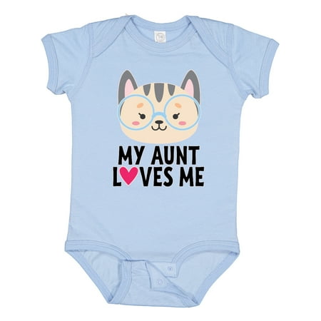 

Inktastic My Aunt Loves Me Niece Cat Gift Baby Girl Bodysuit