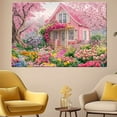 thumbnail image 4 of A Wooden Frame Painting A Beautiful Cottage Garden Filled with Blooming Roses Suitable As Decorative Art in Living Rooms, Bedrooms And Bathrooms., 4 of 9