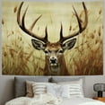 thumbnail image 2 of Creowell Deer Antlers Grass Tapestry Wall Decor Blanket for Home and Dorm, Vivid Pattern Design, Multi-Functional Wall Hanging, Easy Installation, 4 Size Options 40x30inch, 2 of 6