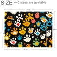 thumbnail image 2 of Dog Paw Print Polyester Chair Mat for Hardwood Floors with Right-Angle Design - Durable Floor Protector for Office and Home - Desk Mat for Carpets and Hard Floors - 47" x 35" - Black, 2 of 6