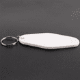 thumbnail image 1 of 48 Pcs Vintage Motel Keychain DIY Blank Hotel Keychains Heat Transfer Blank Keychains Bulk Sublimation (White), 1 of 7