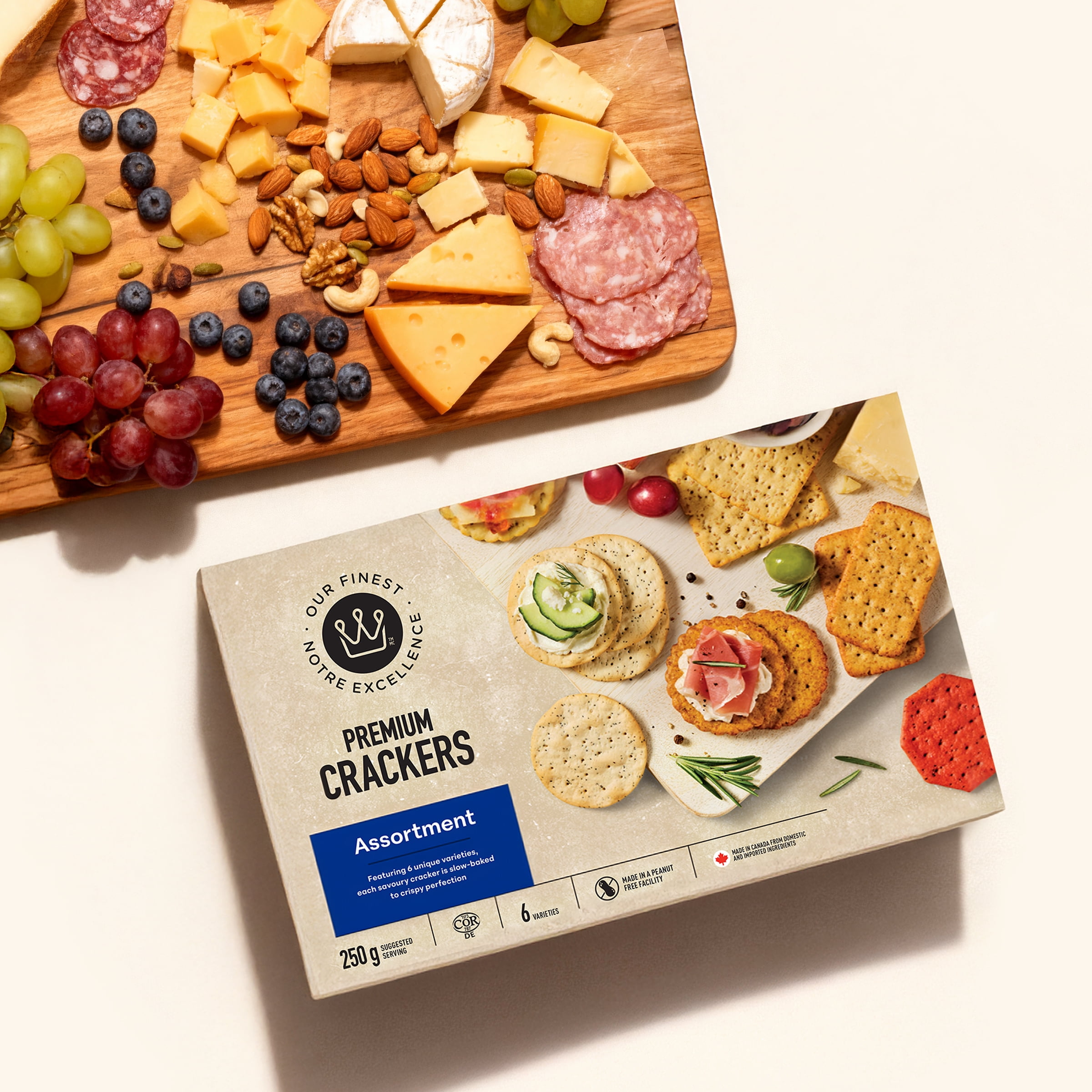 Our Finest Premium Crackers Assortment, 250 g (6 varieties)