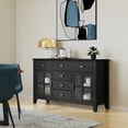 thumbnail image 4 of Simpli Home Artisan 54 inch Wide Solid Wood Transitional Sideboard Buffet in Black, 4 of 13