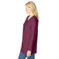 thumbnail image 3 of Woman Within Plus Size Perfect Long-Sleeve V-Neck Tunic, 3 of 6