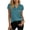 Navy, variant on Womens Blouses Casual Plus Size Short Sleeve V-Neck Circle Tops - Split Hem for Work Wine S