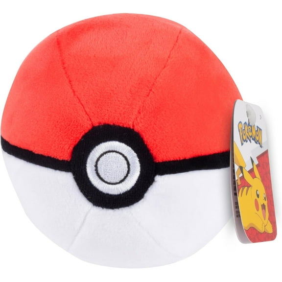 Pokemon 5" Poke Ball Plush - Officially Licensed - Generation 1 Pokeball - Soft Stuffed Toy with Weighted Bottom - Gift for Kids, Boys, Girls Fans - 2 