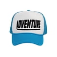 thumbnail image 1 of Men's Adventure Hat Outdoor Trucker Cap, White/Aqua, 1 of 2