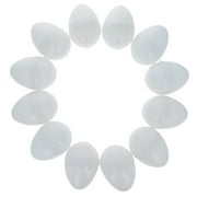 BestPysanky Set of 12 White Plastic Easter Eggs 2.25 Inches