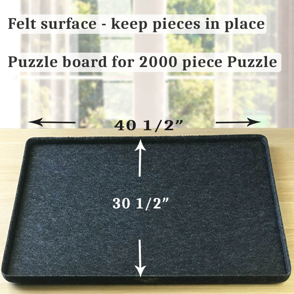 2000 Piece Puzzle Board with Cover for 2000 Piece Jigsaw Puzzle Extra Large  40.5 x 30.5 XL Portable Felt Puzzle Table Tray Mat with Puzzle Glue