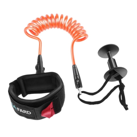 Tabla de Surf SUP Muñequera Correa Pierna Cuerda Cordón Enrollado Pad Cuff Naranja Sunnimix 5 pies