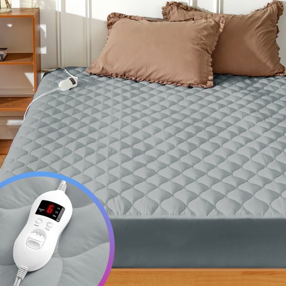 SERWALL Electric Mattress Pad, Heated Mattress Pad w/ Dual Heating Zone Safe Auto Shut off, Full