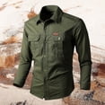 thumbnail image 2 of XIAOCHA Men's Tactical Button Down Shirt Collared Dual Chest Pocket Top Durable Outdoor Hiking Wear Shirt, 2 of 4