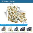 thumbnail image 6 of SCRAWLGOD Sunflower Bee Print Beige Recliner Slipcovers 4-Pieces Lazyboy Recliner Cover Recliner Couch Covers Reclining Chair Covers with Storage Pocket Furniture Protector for Living Room, 6 of 7