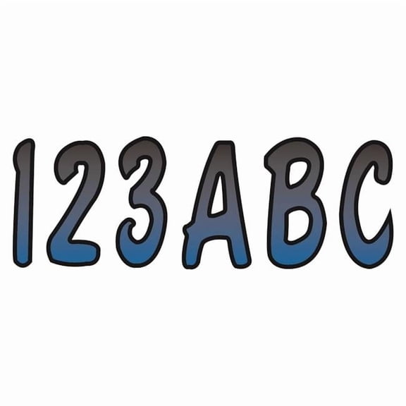 BLBKG200 200 Series 3 in. Letter-Number Kit - Blue & Black