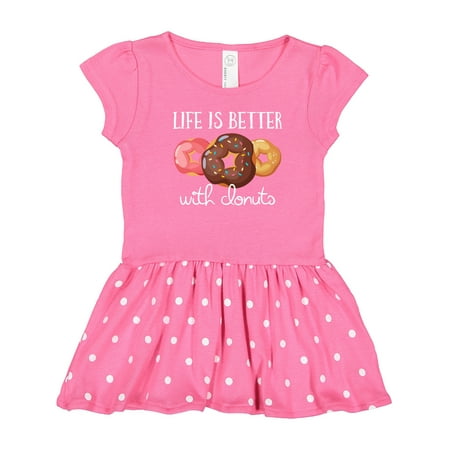 

Inktastic Life is Better with Donuts Gift Toddler Girl Dress