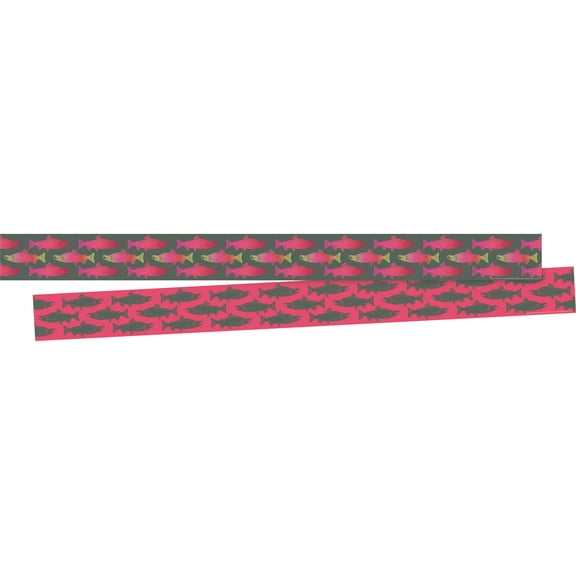 Barker Creek Double-Sided Border, Sea & Sky Salmon, for Bulletin Boards, Reception Areas, Halls, Break Rooms, Office, School, Home Learning Decor, 3” x 35’ (932)