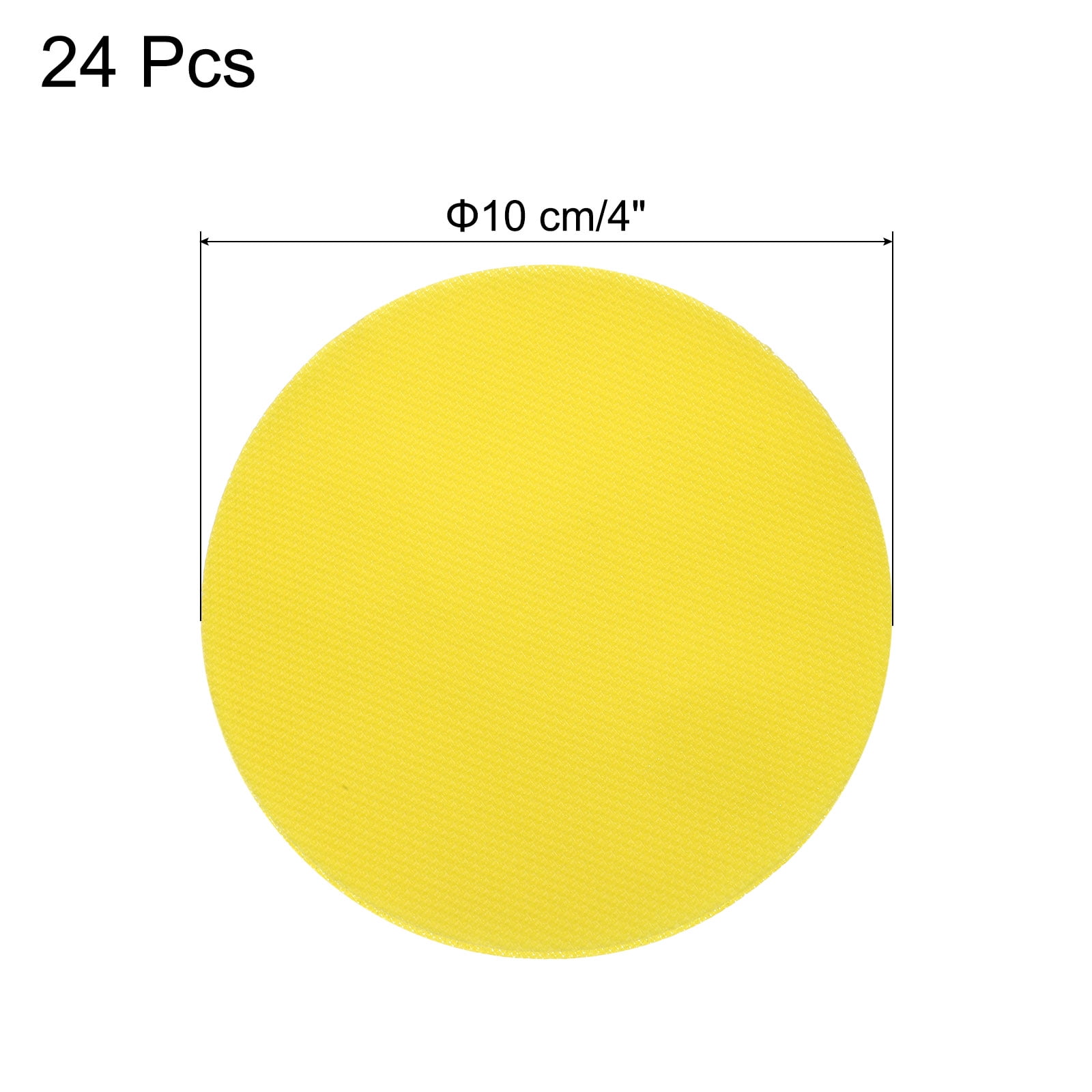 Unique Bargains Carpet Spot Markers Circle Floor Dots for Classroom Seating Yellow