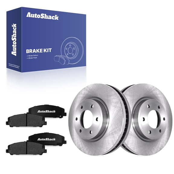 AutoShack Front Vented Brake Rotors   Ceramic Pads 6-PC Brake Kit Replacement for 2017-2024 Nissan TITAN 2017-2024 Nissan Armada 2014-2024 INFINITI QX80 2011-2013 INFINITI QX56 13.77" (349.7 mm)
