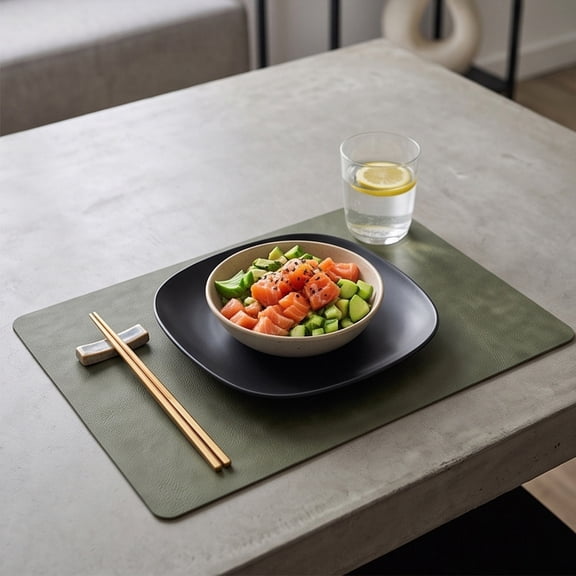 Textured Placemat Heat Resistant Non Slip Washable Dining Table Mat for Kitchen Counter Desk 12.0 x 17.1 Inch