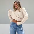 thumbnail image 4 of SUNBS Oversized Sweaters for Women Cable Knit Crewneck Pullover Casual Long Sleeve Top Fall Womens Clothes, 4 of 7