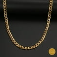 thumbnail image 6 of Infinique Creations - 18K Gold Plated Stainless Steel Cuban Curb Chain Bracelet Necklace 3~12mm, 6 of 7