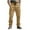 Khaki, variant on Lorytime Men's Cargo Pants with Zippers Drawstring Elastic Waist Straight Leg Trousers Outdoors Pants Multi Pockets Outwear