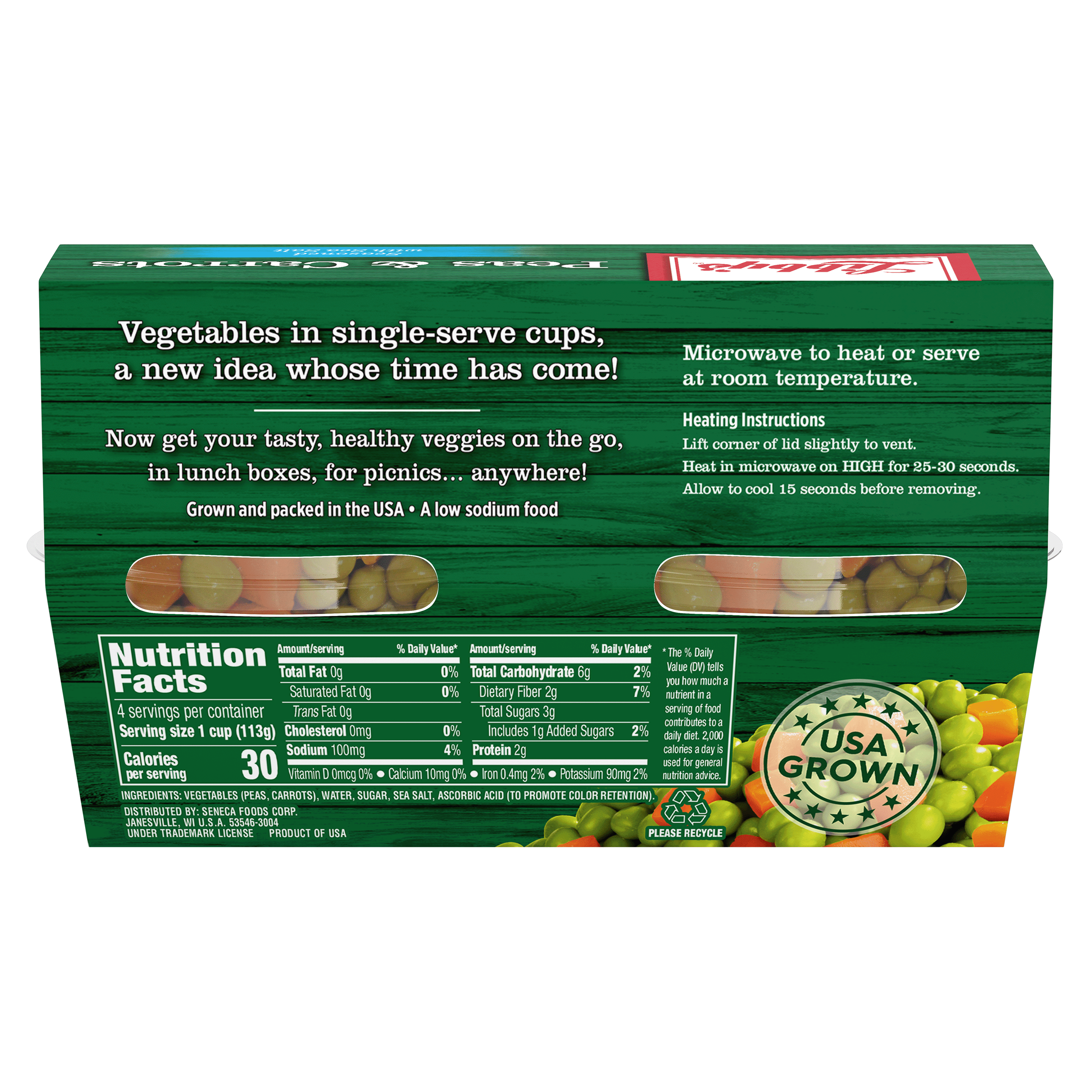 (6 pack) Libby's® Peas & Carrots 4-4 oz. Cups