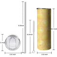 thumbnail image 5 of Lemon Skinny Tumbler with Lid Straw Insulated Leakproof Coffee Travel Mug Decorative 20 oz Tumbler for Home Office Supplies Camping Outdoor, 5 of 7