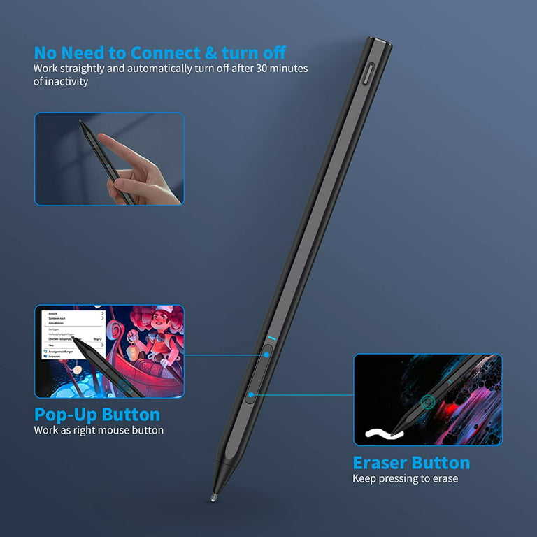 pedal visuel at lege Stylus Pen for Surface, Microsoft Stylus Pen with Palm Rejection Magnetic  Tilt Eraser for Microsoft Surface Pro - Walmart.com