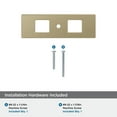 thumbnail image 4 of Amerock Medora 3-11/16 inch (94mm) Length Rectangle Golden Champagne Cabinet Knob Backplate, 4 of 6