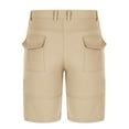 thumbnail image 5 of Wyobmus Mens Cargo Shorts with Zipper Pockets Loose Lightweight Water Resistant Hiking Shorts Quick Dry High Waist Fishing Shorts S-3X Khaki, 5 of 8