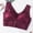 Wine, variant on Jacenvly Front Closure Bras for Women Solid Casual Fashion Ladies Bralettes Women Lady Lace Gathered Bra Plus Size Sports Bra Underwear Yoga Hollow Out Bra Cup Khaki