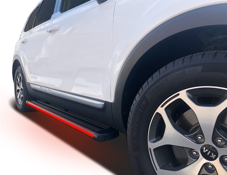 Broadfeet // Running Boards R66 Series Red LED 20192021 Kia