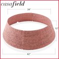 thumbnail image 7 of 42-Inch Water Hyacinth Christmas Tree Collar, Woven Tree Base Cover with Cord Cut Out, Pink, 7 of 7