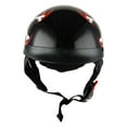 thumbnail image 4 of 1Storm Motorcycle Half Face Helmet Mopeds Scooter Pilot with retractable Inner Smoked Visor HKY205V, White Skull, 4 of 10