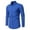 Blue, variant on George Men's Slim Fit Cotton Business Shirt Solid Long Sleeve Button Down Dress Shirts
