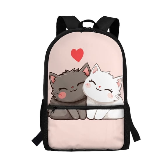 HUIACONG Loving Cats Backpack for Middle School Girls Large Capacity Breathable Padded Straps for Boys Girls Elementary High School Daily Use