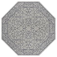 thumbnail image 2 of JONATHAN Y SANTA MONICA 5' Octagon Area Rug, Charleston Vintage Filigree Textured Weave - Gray/Navy, SMB106C-5TGN, 2 of 4