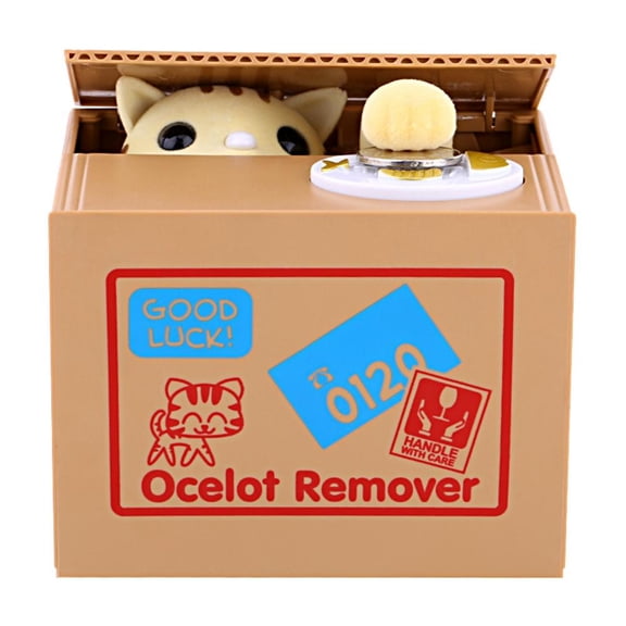 Mgaxyff Automated Cute Stealing Coin Cat Money Box Piggy Bank