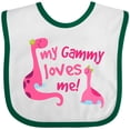 thumbnail image 3 of Inktastic My Gammy Loves Me Girls Gift Girls Baby Bib, 3 of 4