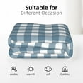 thumbnail image 6 of XMXT Throw Blankets, Blue Check Print Bed Blanket for Bedroom Sofa, 50 x 70 inches Blue, 6 of 9