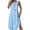 Light Blue, variant on Midi Dress For Women Fashion Stripe Sleeveless Round Neck Loose A-Line Color Block Print Patchwork Casual Summer Beach Sundress