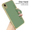thumbnail image 3 of iPhone XR Case, Phone Cases for iPhone XR,Slim Fit Soft TPU Rubber with Adjustable Wristband Kickstand Scratch Resistant Shockproof Protective Cover for Apple iPhone XR 6.1 Inch, Matcha Green, 3 of 9