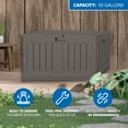 thumbnail image 3 of Suncast 50 Gallon Plastic Deck Box with Molded Lockable Feature, Gray, 3 of 8