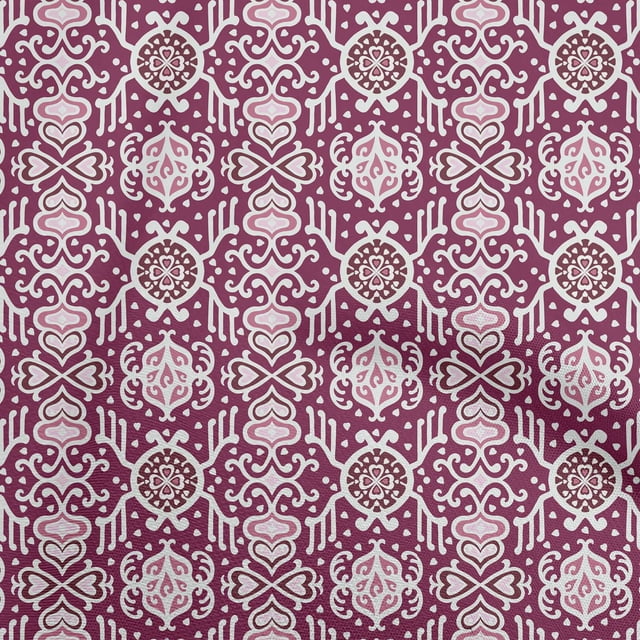 oneOone Velvet Dark Magenta Fabric Floral Sewing Craft Projects Fabric Prints By Yard 58 Inch Wide
